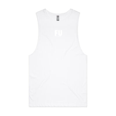 WHITE 'FU' SINGLET - AS COLOUR Thumbnail